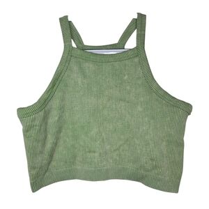 Mono B Active Athleisure Green High Neck Wireless Bralette Size Large
